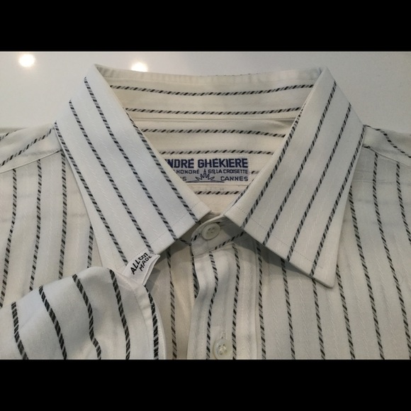 Andre Ghekiere Men Shirt, Long sleeves Cotton SZ.M - Picture 4 of 6